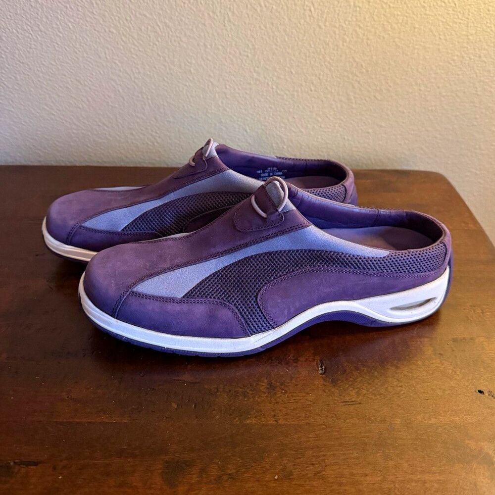 Cole Haan Womens Slip-On Comfort Casual Shoes Purple/Gray Suede Mesh 9.5B